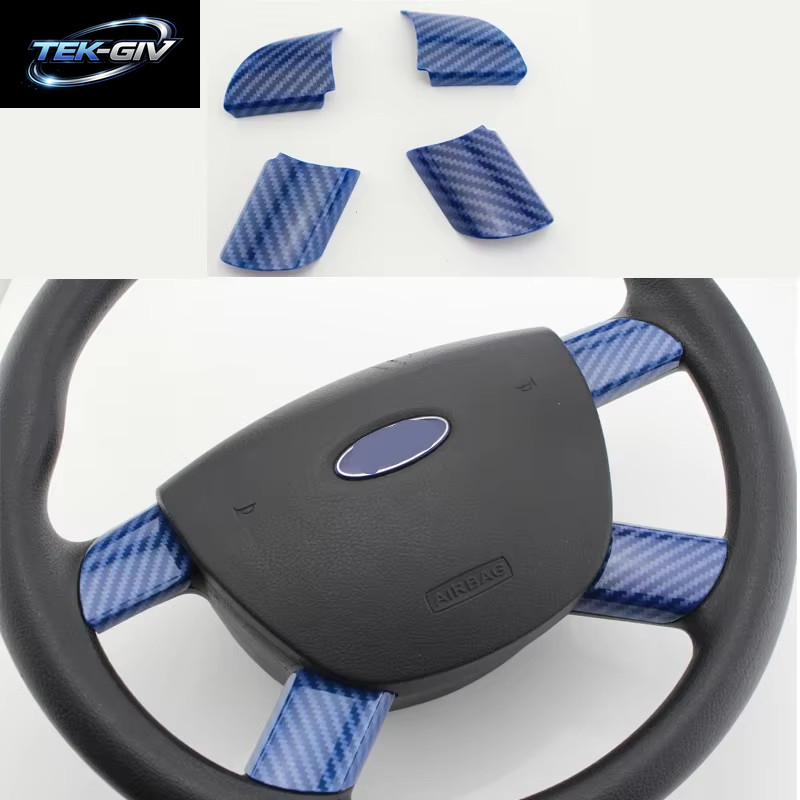 Mein Gutes Auto 4 Teile/Satz Innen Auto Lenkrad Panel Abdeckung Trim Aufkleber Für Ford Focus 2 MK2 2005 - 2011 Zubehör