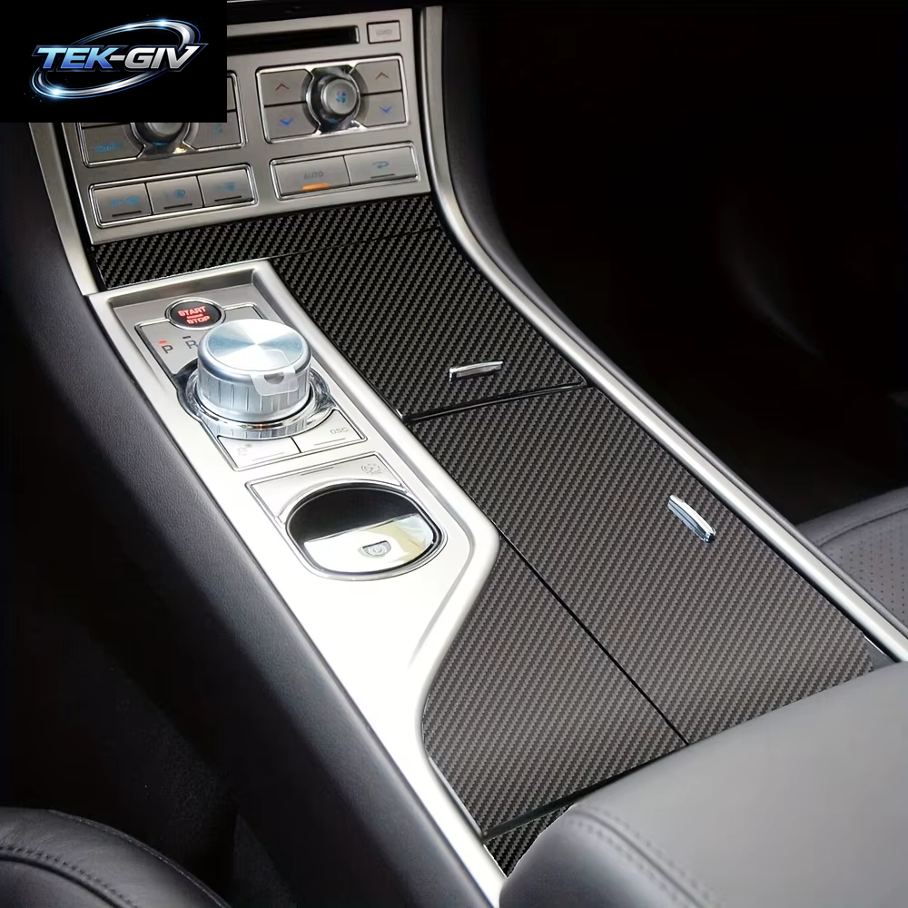 Auto-Styling Carbon Faser Auto Interior Center Konsole Farbe Ändern Molding Aufkleber Aufkleber Für Jaguar XF X250 2008-2015