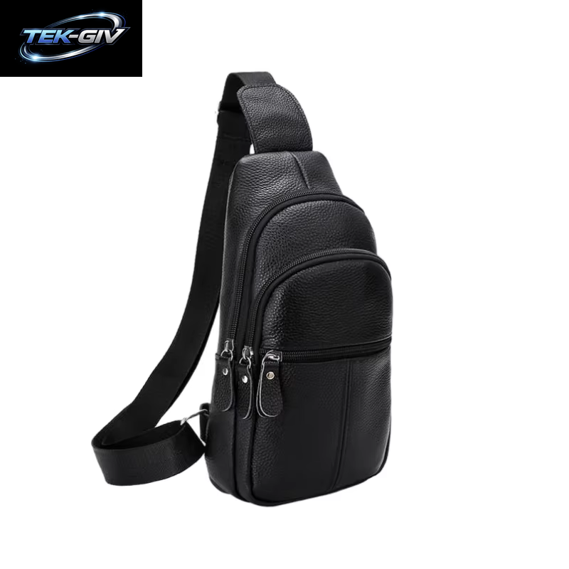 Brusttasche Aus Echtem Leder Für Herren, Große Umhängetasche Aus Rindsleder, Business-Pendler-Umhängetasche Für Herren, Handy-Aufbewahrungstasche