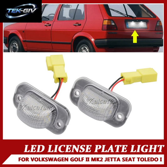 191943167 Led-Kennzeichenbeleuchtung Autoteile Car-Styling 2 Stück Für Seat Toledo I 1 Mk1 VW Golf II 2 Mk2 Jetta II 2 Mk2