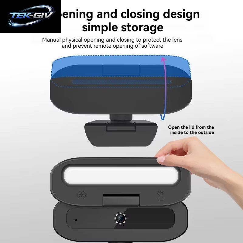 Lenovo 4K HD 60Fps Live-Webcam 2K Full HD Kamera USB Autofokus PC Drehbares Mikrofon Fülllicht Streaming-Kamera Für Live-Übertragungen 2026