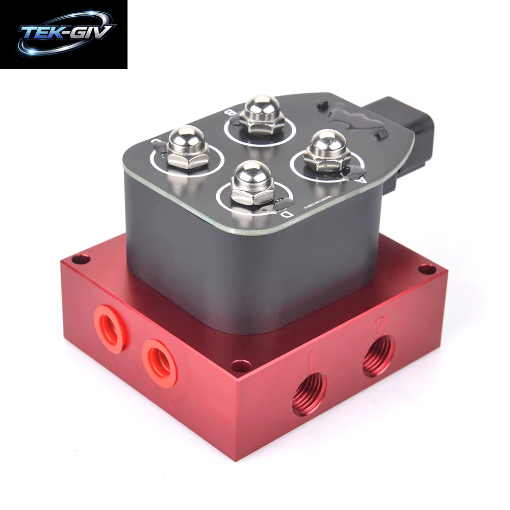 Rotes Universal-Verteilerventil Für Luftfederung, 1/4 1/8 Zoll NPT, Schnelle Airbag-Steuerung, Fbss (0–300 Psi)