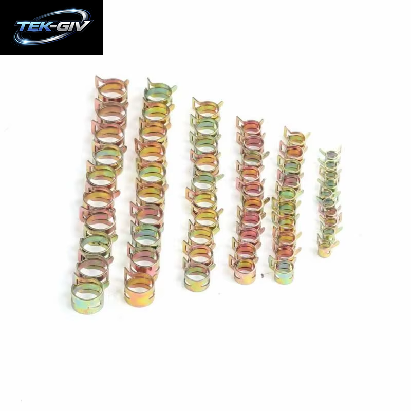 50 Stück Verschluss, 5 Mm, 6 Mm, 7 Mm, 8 Mm, 9 Mm, Federklemme, Kraftstoff-Wasserleitung, Schlauchrohr, Luftschlauchklemmen, Kraftstoff-Wasser-Schlauchklemmen, Verschluss