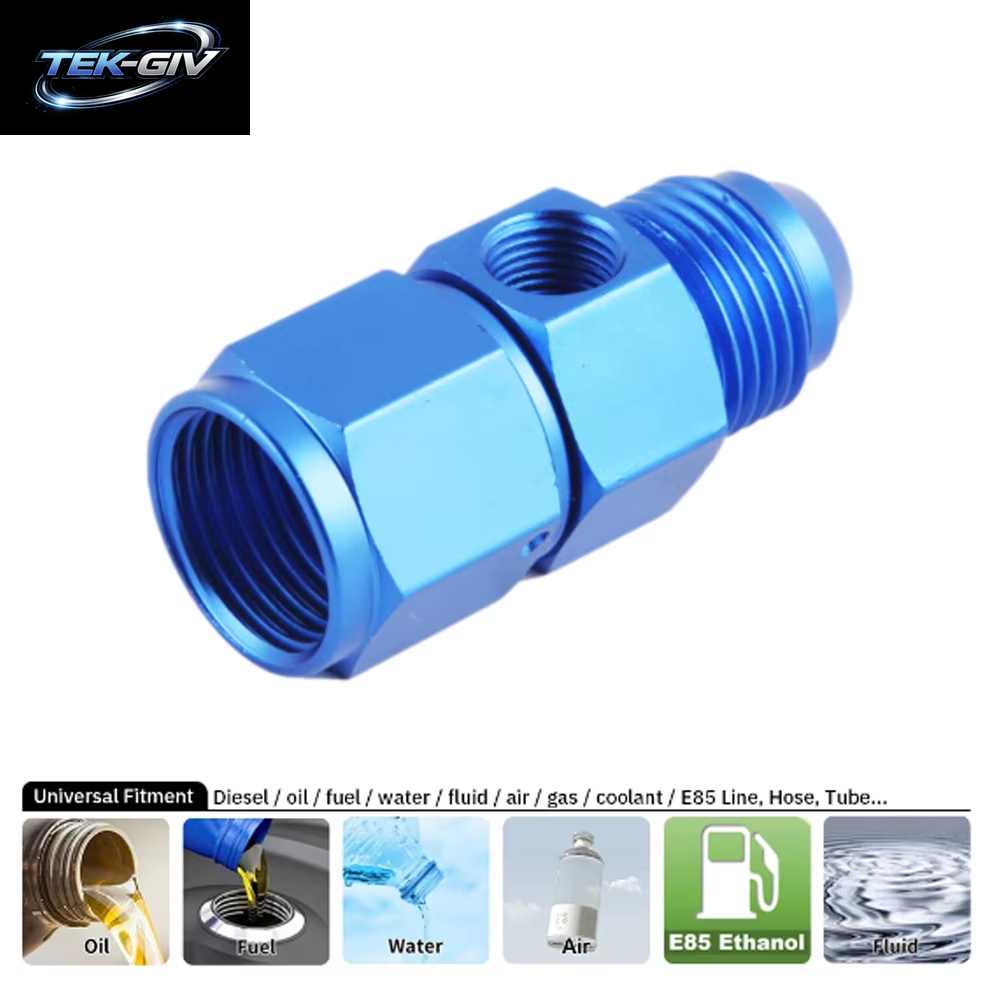 Neue AN4 6 8 10AN Stecker Auf Buchse 1/8 NPT Gauge Sensor Seite Port Adapter Öl Kraftstoff Fitting Schlauch Ende Adapter
