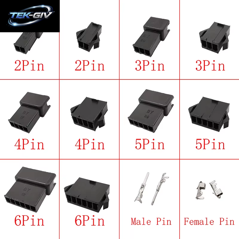 Schwarz JST SM 2,54Mm Pitch Stecker 2/3/4/5/6/7/8 Pin Männlich Weiblich Stecker Gehäuse Draht Anschlüsse Kunststoff Shell Crimp Pin Terminal