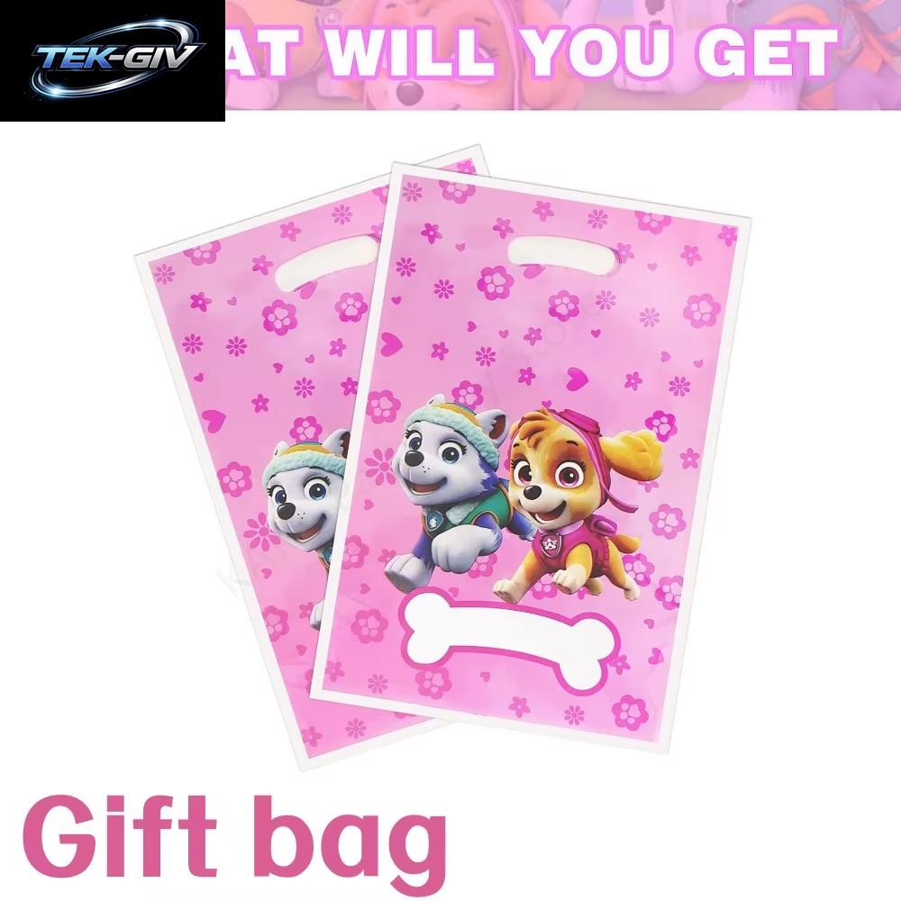 Rosa Paw Patrol Skye Geburtstag Party Dekorationen Skye Folie Latex Ballons Geschirr Teller Hintergrund Für Kinder Mädchen Party Supplies