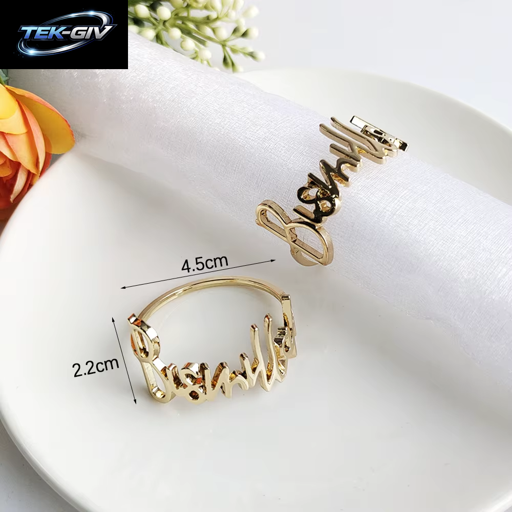 Eid Mubarak Serviettenringe Gold Bismillah Eid Mubarak Tischserviettenhalter Ramadan Eid Mubarak Dekoration 2024 Eid Supplies 1/6P