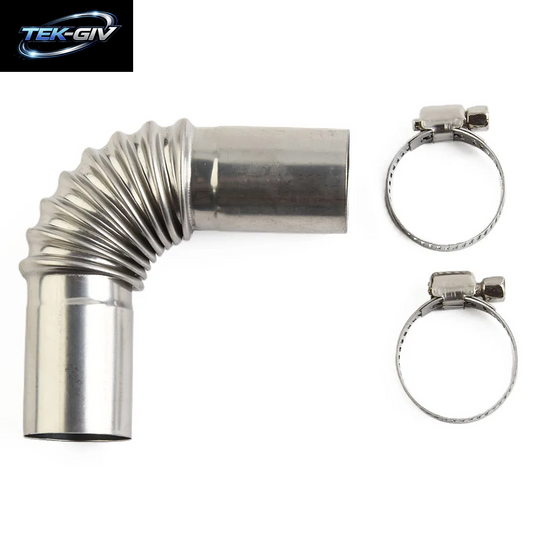 Ebersbach 25 Mm Auspuffrohr-Winkelstück Für Webasto Diesel-Heizungen, Silber, 25 Mm/1 Zoll. Innendurchmesser 27 Mm/1,06 Zoll. Außendurchmesser