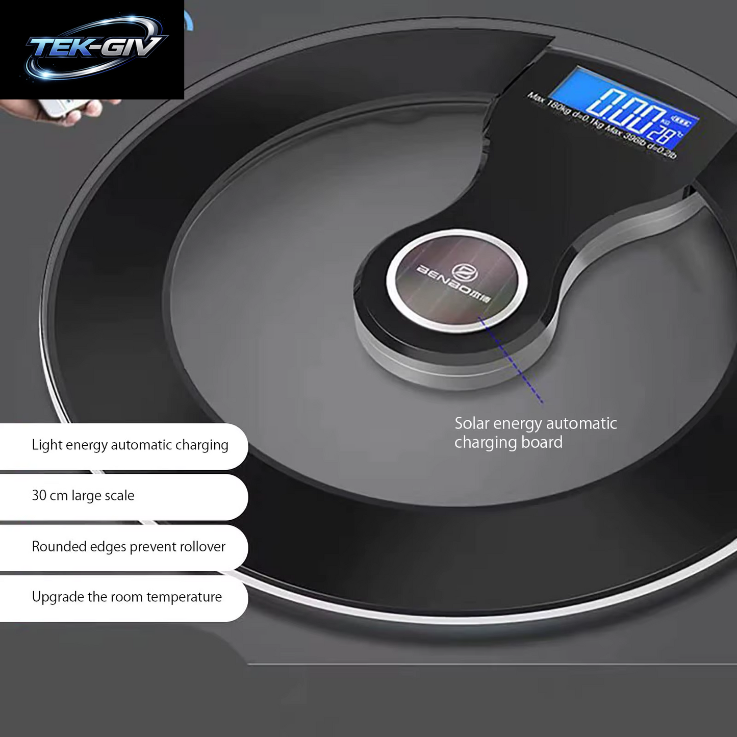Intelligente Waage Bluetooth Lcd-Anzeige Leichte Energie Automatische Aufladung Wiederauf Ladbare Haus Gewicht Messen Fett Kalorien Waage