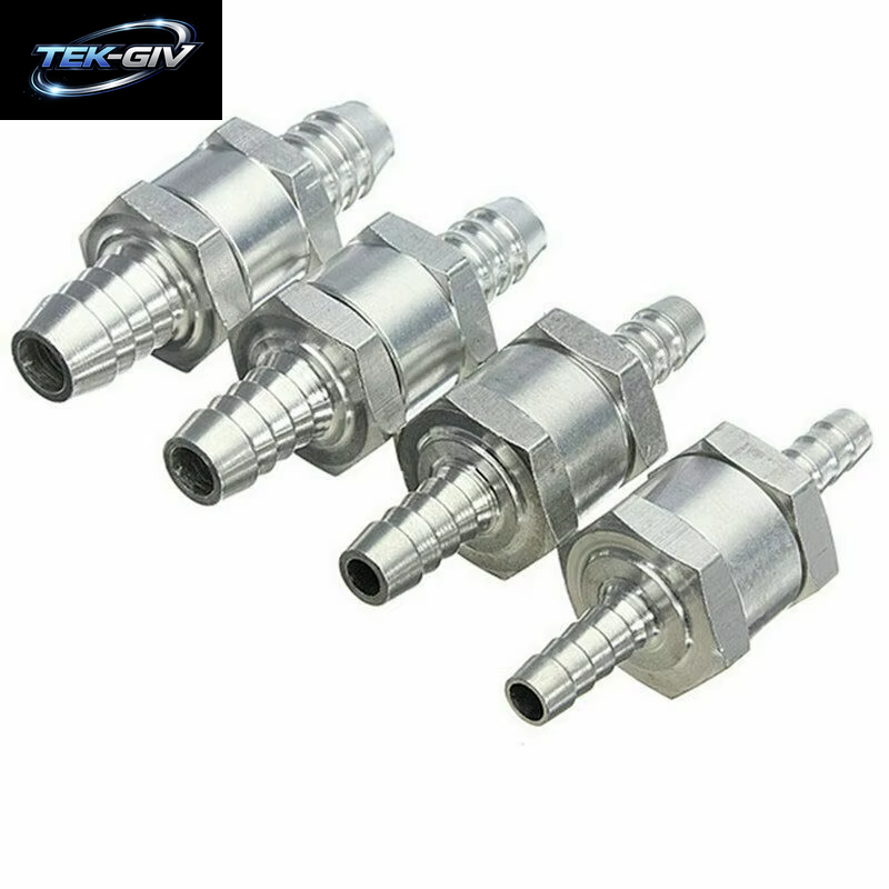 5/32 "4Mm Einweg-Kraftstoffleitungs-Rückschlag Ventil Rückschlag Diesel Aluminium Silber