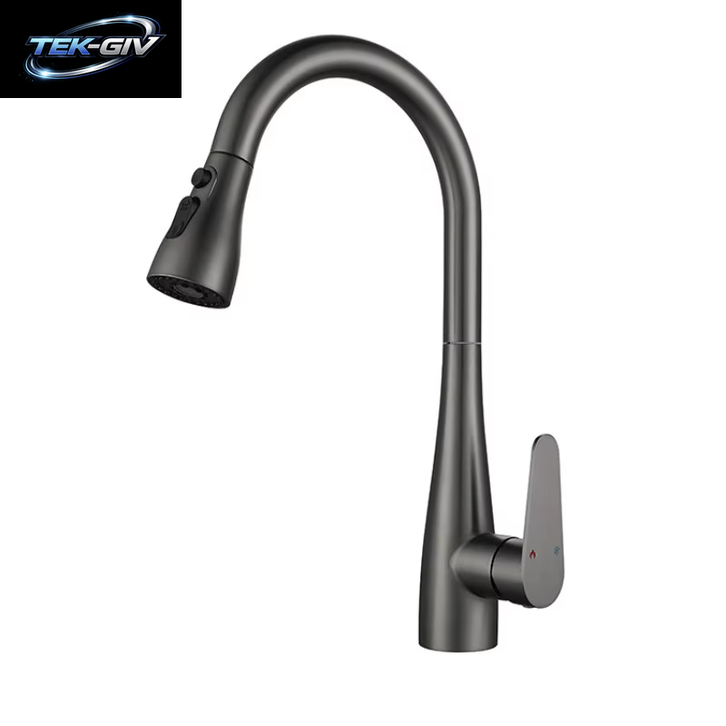GEGVE Küchenarmaturen, Abnehmbarer Küchenspüle-Wasserhahn, Teil, Wasserhahn, Mischbatterie, Manuell, Israel-Küchenarmatur, Angepasst an Israel, Messing Gebürstet
