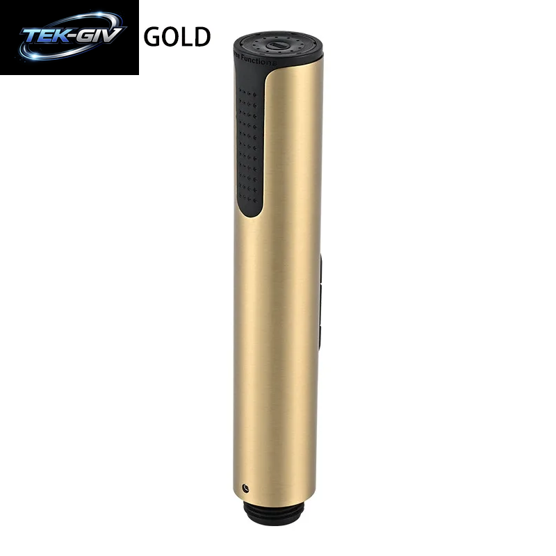 Gebürsteter Gold-Bidet-Wasserhahn, Messing-Duscharmatur, Waschtischmischer, Kalt- Und Warmwassermischer, Quadratischer Duschbrausekopf, Wc-Armaturen
