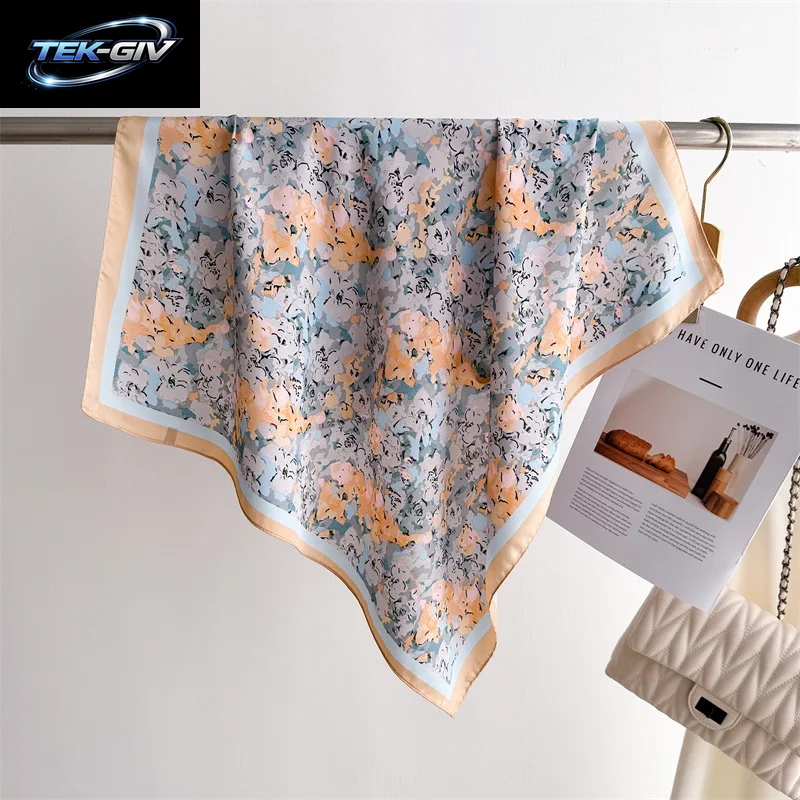 Luxus Neue Gedruckt Schals Frauen Seidenschal Frühling Und Sommer Blumen Dekorationen Kleine Krawatten Haarbänder Taschen Großhandel