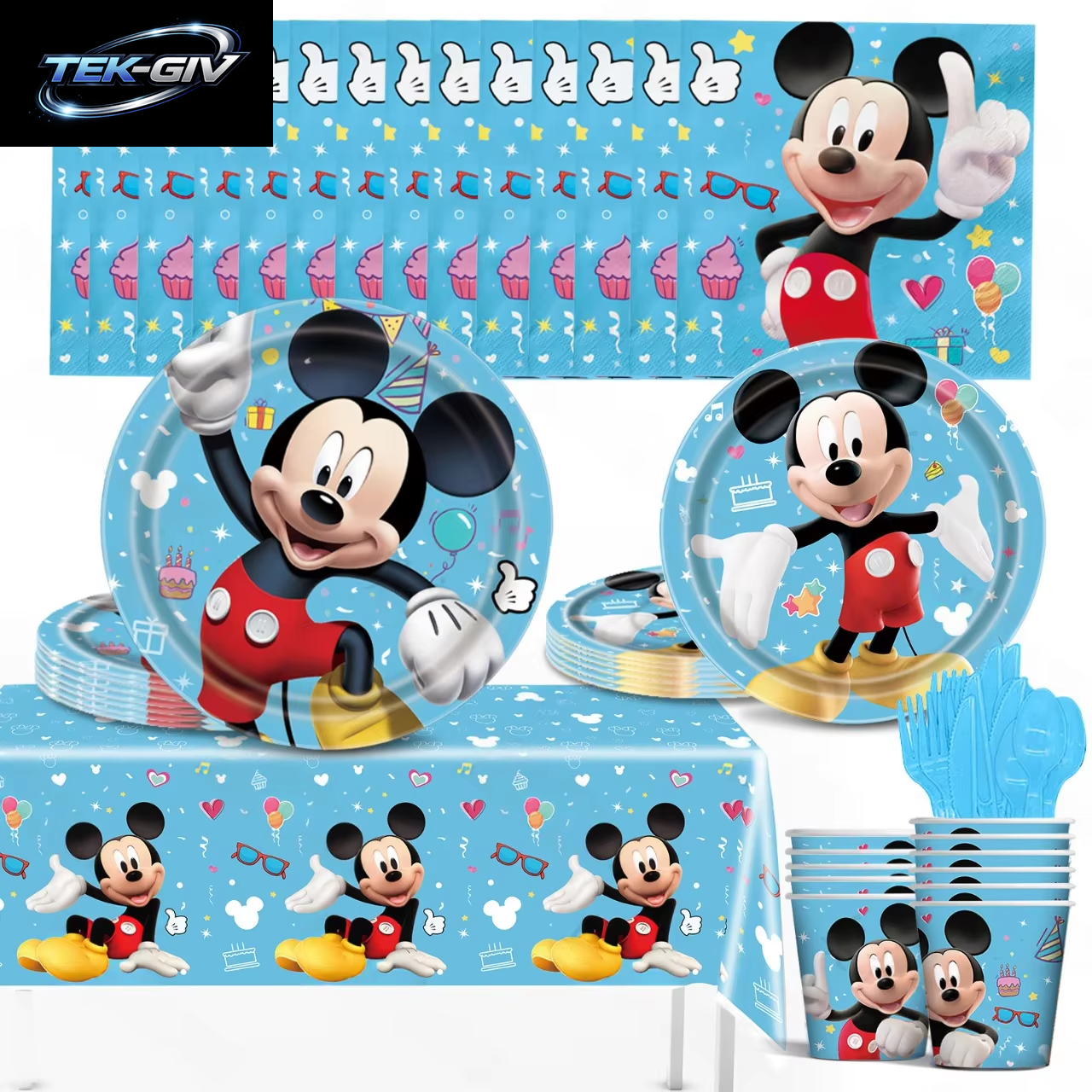 Mickey Mouse Geburtstag Party Dekoration Geschirr Candy Box Banner Tischdecke Hintergrund Ballon Für Kinder Geburtstag Party Supplies