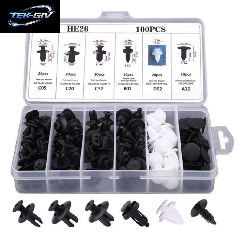 Universal Auto Befestigungen Clip Mixed Körper Push Automotive Klemmen Retainer Fußmatten Clips Auto Näher Tür Für Körper Reparatur Werkzeuge
