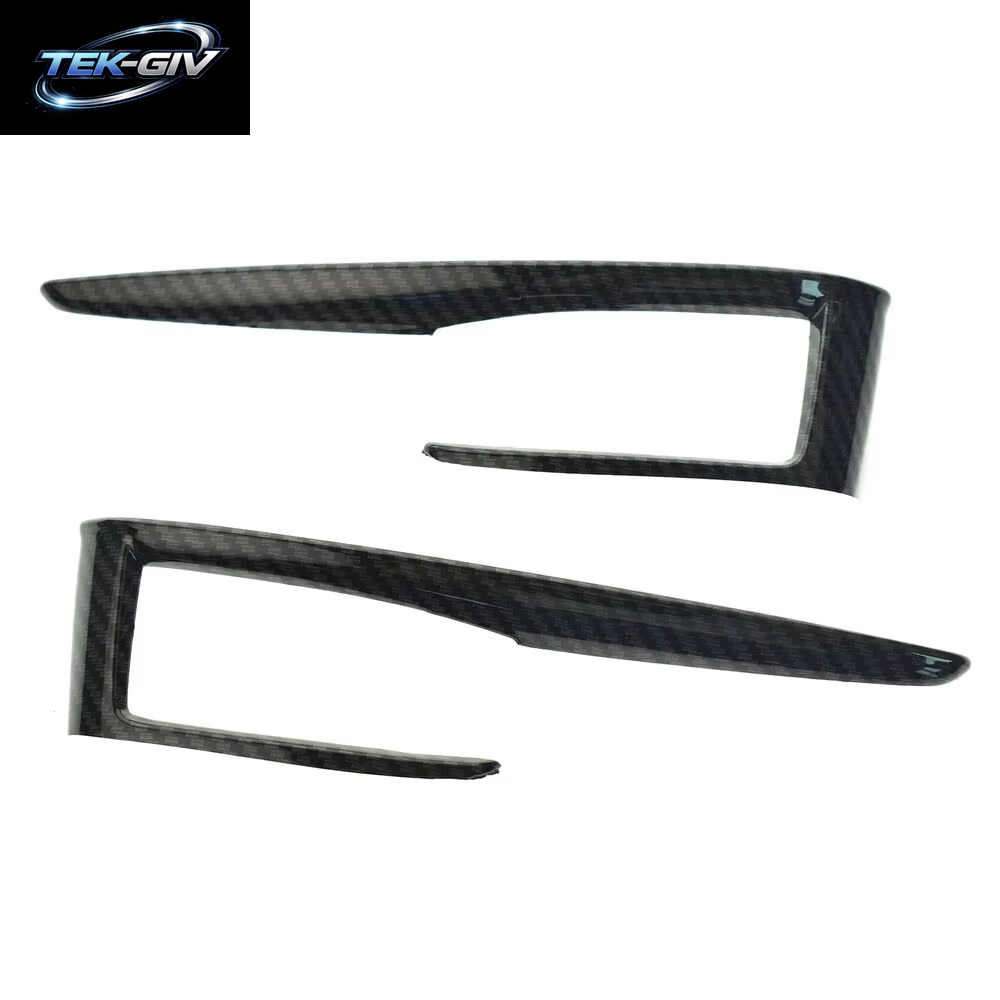 2PCS Carbon Fiber Innen Getriebe Shift Box Streifen Abdeckung Trim Für Honda Civic 2016-2020 Center Konsole Dashboard Dekorative Rahmen