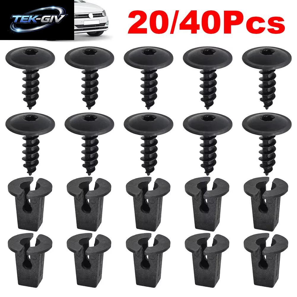 20/40 Stücke Auto Kotflügel Futter Snap Schrauben Für Volkswagen AUDI Motor Abdeckung Unterboden Spritzschutz Rad Verschluss Clips Bolzen