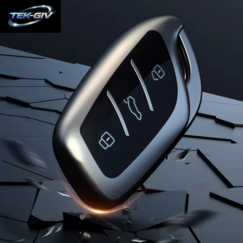 Titangrau Für MG4 2023 Mg4 Ev MG HS GT ZS EV ZX MG5 MG6 Smart Remote Autoschlüsselhülle Schlüsselanhänger Halter Fob Bag Zubehör