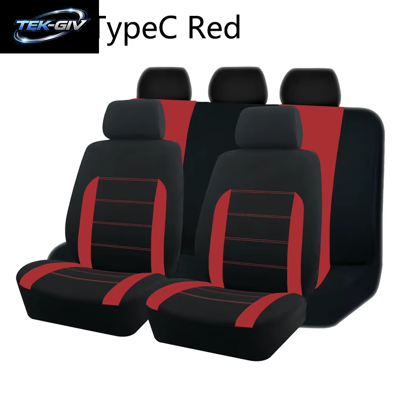 AUTO plus Sport Universal Polyester Auto Sitz Abdeckung Set Fit Meisten Auto Plain Stoff Bicolor Stilvolle Auto Zubehör Seat Protector