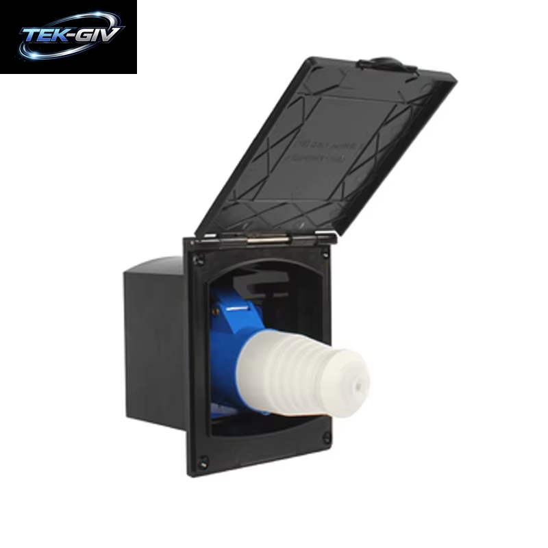 TYTXRV Camper 220V-240V 16A Externe Bündige Haken-Wasserdichte Steckdose Für Wohnwagen-Camper-Zubehör