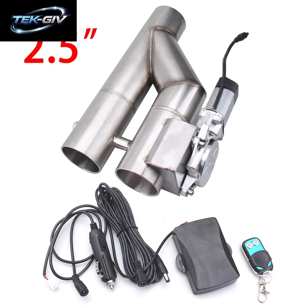 Universal 2 " 2,25'' 2,5'' 3" Doppelventil Elektrische Auspuff Cut Out Ventil Auspuffrohr Schalldämpfer Kit