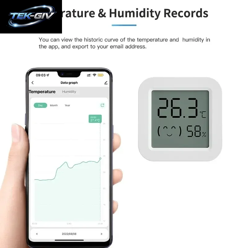 Zigbee 3.0 Temperatur- Und Feuchtigkeitssensor, App-Fernbedienung, Thermometer Über Tuya Smart Life Für Smart Home, Funktioniert Mit Yandex Alexa