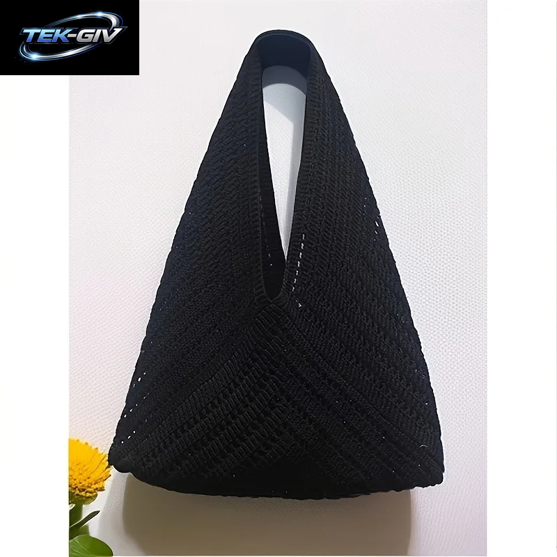 Gestrickte Damentaschen, Gestrickte Tragetaschen, Gestrickte Handtaschen, Strandtaschen, Sommerliche Retro-Urlaubsstil-Taschen Für Damen