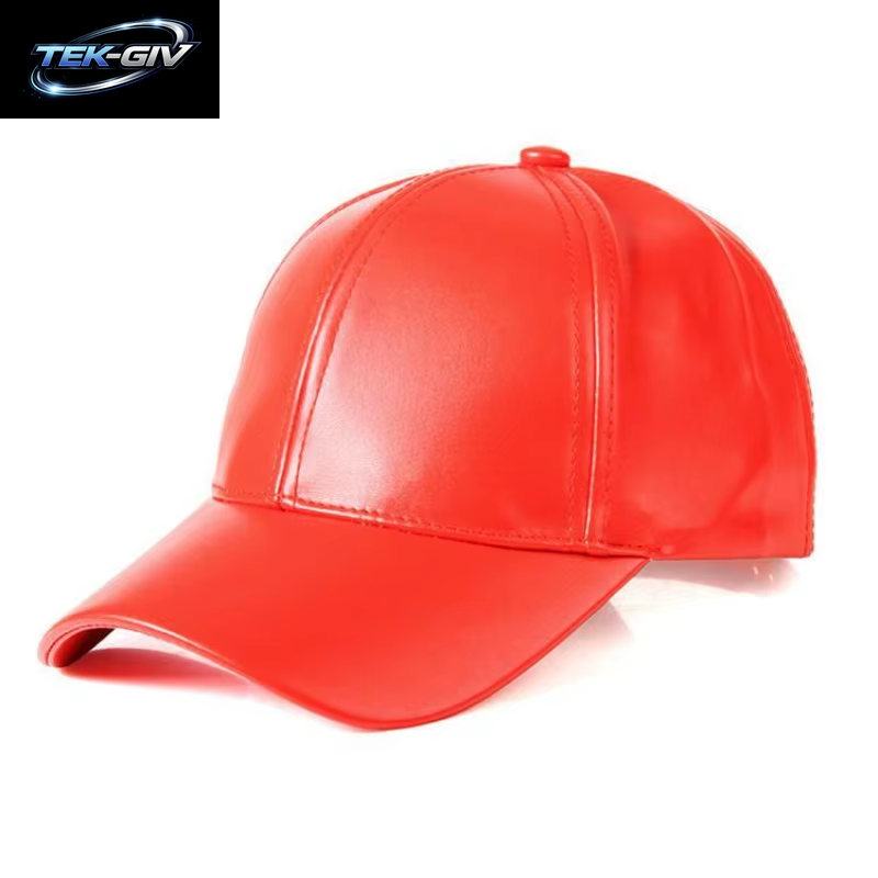 1PC Unisex Solide Männer Frauen Baseball Kappe PU Leder HIP HOP Snapback Caps Hüte Für Männer Baseball Caps Schwarz Einstellbare Hut