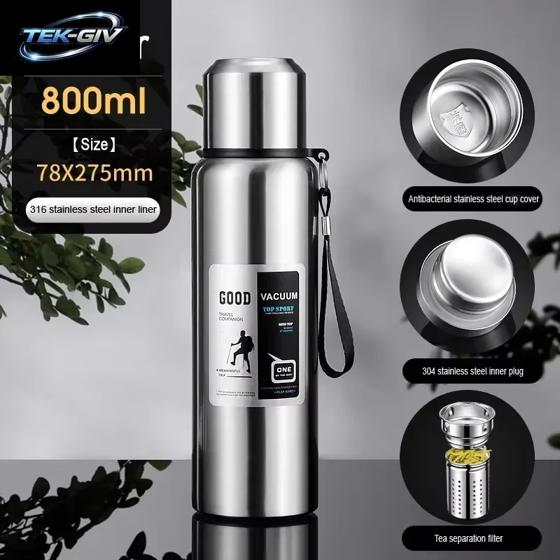Große Kapazität Kalte Thermische Thermoskanne Becher Edelstahl Isoliert Tee Kaffee Wasser Flasche Isolier Flasche Topf Reise Becher