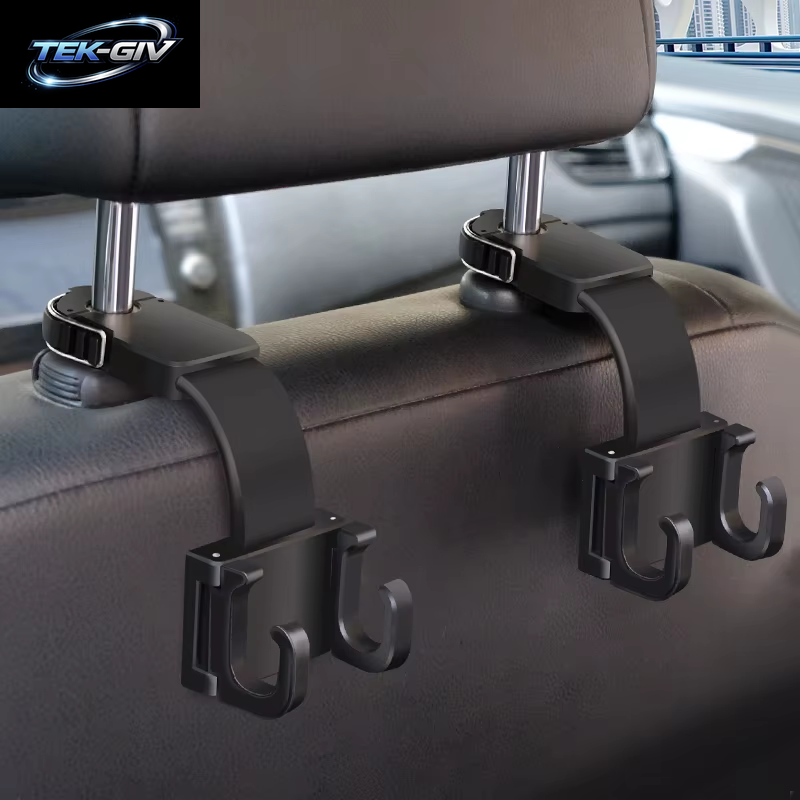 Hipacool Auto Fastener & Clip Auto-Innenraum-Aufbewahrungshaken, Auto-Clips, Vordersitz, Kopfstütze, Organizer, Halter, Kleiderbügel, Zubehör