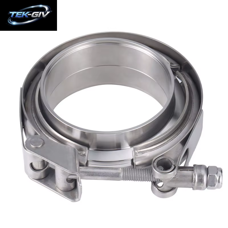 Edelstahl 2,5" 3" 4" Schnellspanner V-Band-Klemme 63Mm 76Mm Turbo-Auspuffrohr Vband-Klemme Männlich Weiblich Flansch V-Klemmen-Kits