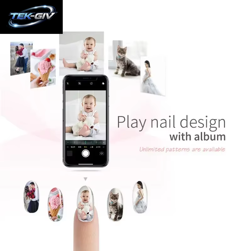 Smart 3D Mobile Nageldrucker M1 Muster Digital Nail Art Drucker Maschine DIY Tragbare H1 Nail Art Ausrüstung Vom Telefon