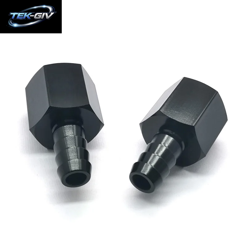Schwarz Gerade Aluminium 6An 8An 10An Buchse Flare Auf Widerhaken Drucks Ch Lauch Widerhaken Anschluss Adapter