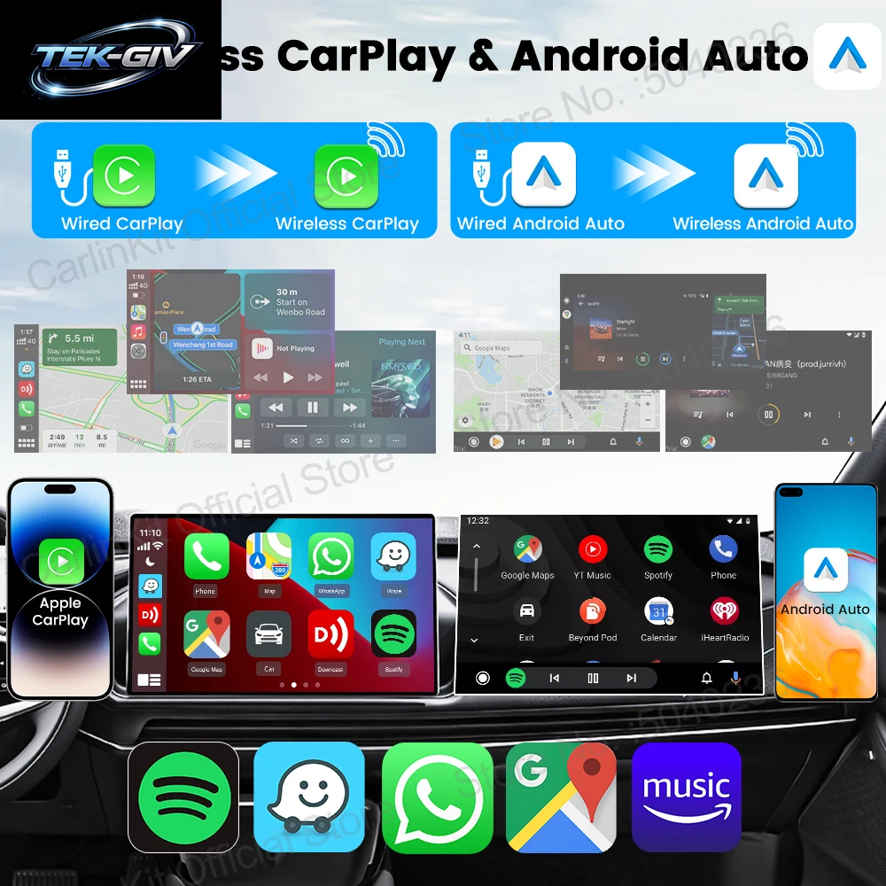 Carlinkit 5.0 Mini Ultra Wireless Adapter Wireless Carplay Android Auto Für OEM Auto Plug and Play Wifi Bluetooth Auto Connection
