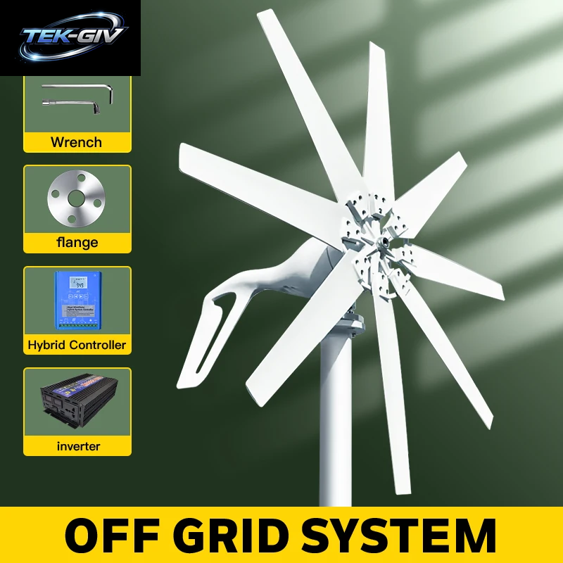 1000W 1KW Horizontalachsen-Windturbine 12V 24V 48V Windgenerator Ce-Zertifiziert Freie Energie Niedrigdrehzahl-Start Netzunabhängig Für Den Heimgebrauch