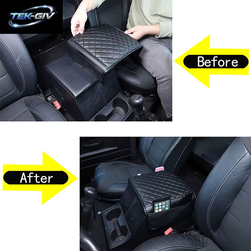 Für Land Rover Defender 90 110 2004-2019 Leder Auto Sitz Armlehne Center Konsole Box Abdeckung Auto Zubehör