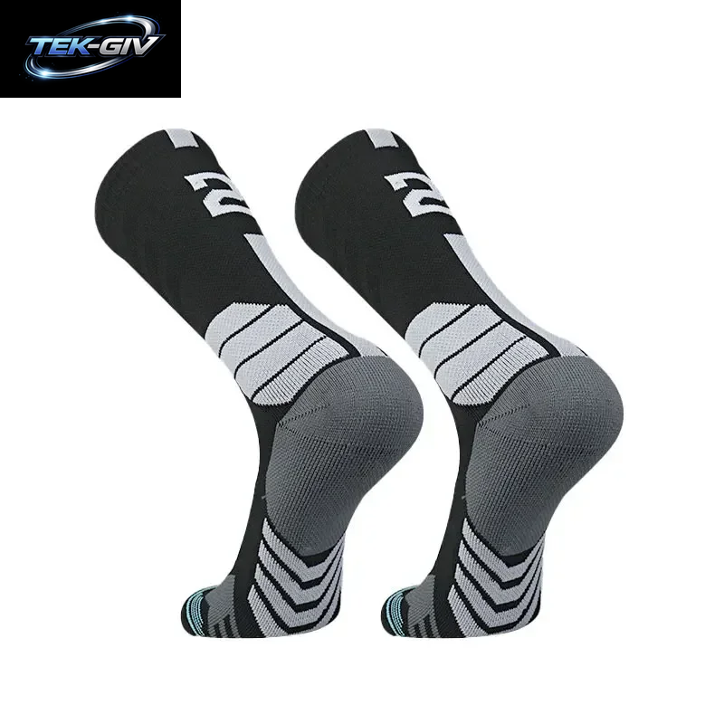 Hochwertige Elite-Basketballsocken Kompressionssocken Für Herren Mit Nummerierung Erwachsene Frottee-Sohle Outdoor-Sportsocken Unisex