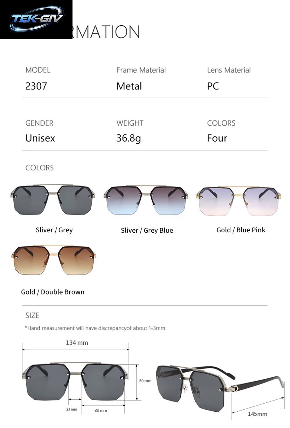 Herren Polarisierte Sonnenbrille Aluminium Magnesium Legierung Punk Sonnenbrille Doppels Trahl Quadratische Sonnenbrille Für Fahrer UV400 Brille