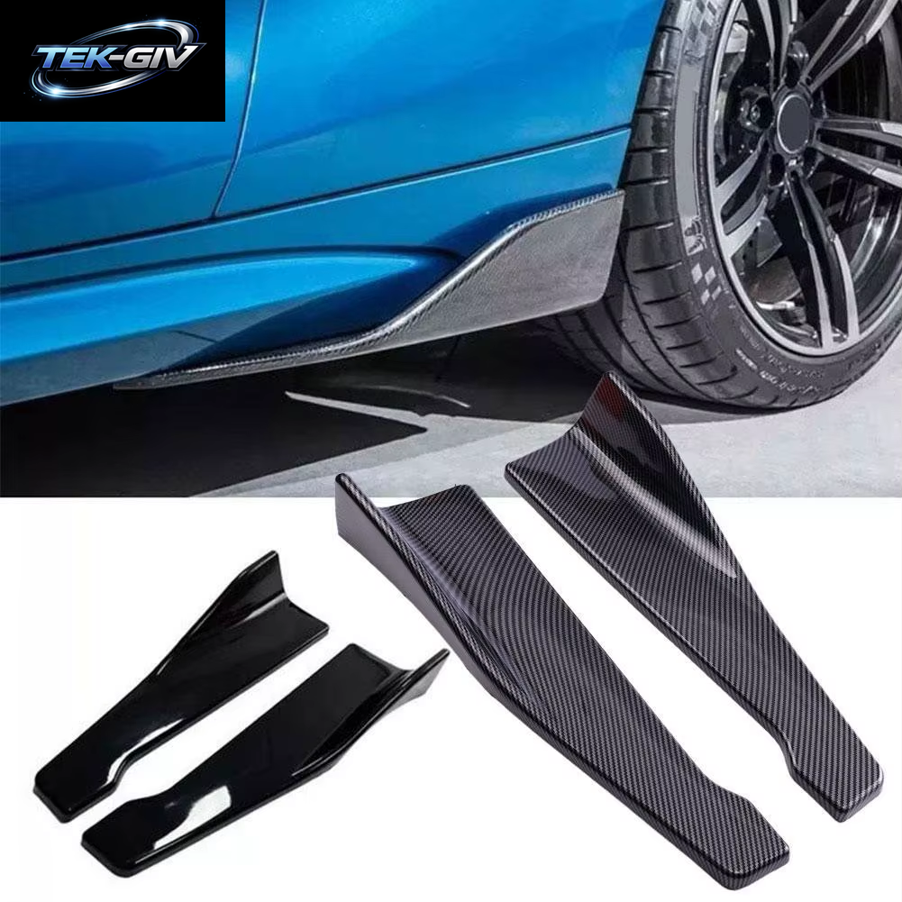 Universal Auto Vorne Hinten Stoßstange Streifen Lip Spoiler Diffusor Splitter Scratch Protector 48CM Länge Für Audi BMW HONDA