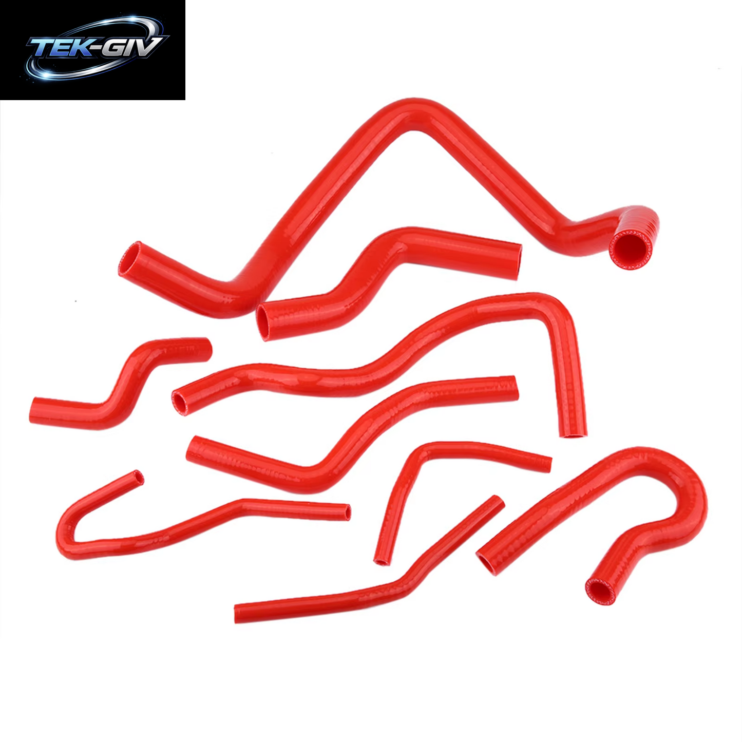 9 Stücke Rot Silikon Auto Kühler Schlauch Kit Für Civic D15 D16 Sohc Zb/Ek 1992 ‑ 2000