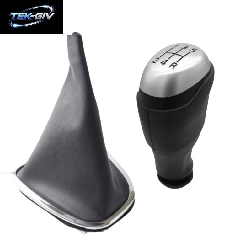 5/6 Geschwindigkeit Für Renault Clio 4 Mk4 IV 2012-2018 2019 2020 Auto Styling Zubehör Schaltknauf Leder Gaitor Boot Kragen Fall