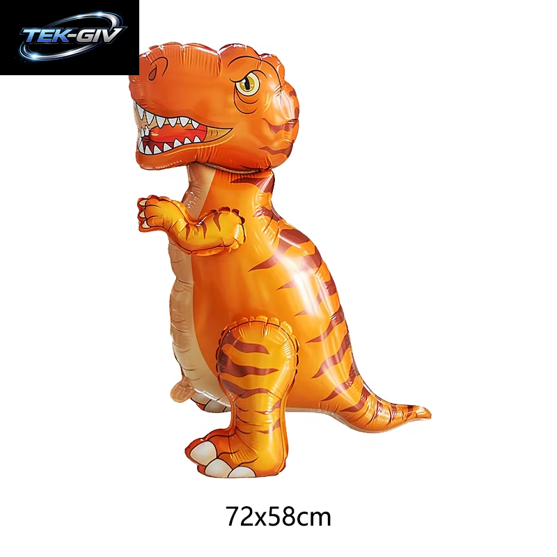 3D Stehender Dinosaurier Ballon Cartoon T Rex Dino Folienballon Für Party Dekoration Kindergeburtstag Partyzubehör