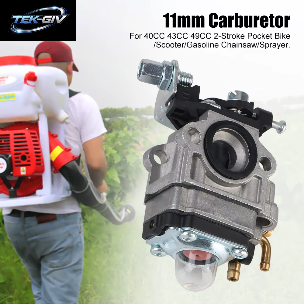 Roller Freischneider Vergaser Carb Für Trimmer Cutter Kettensäge 11Mm Vergaser Für 40CC 43CC 49CC 2-Takt Pocket Bike Roller