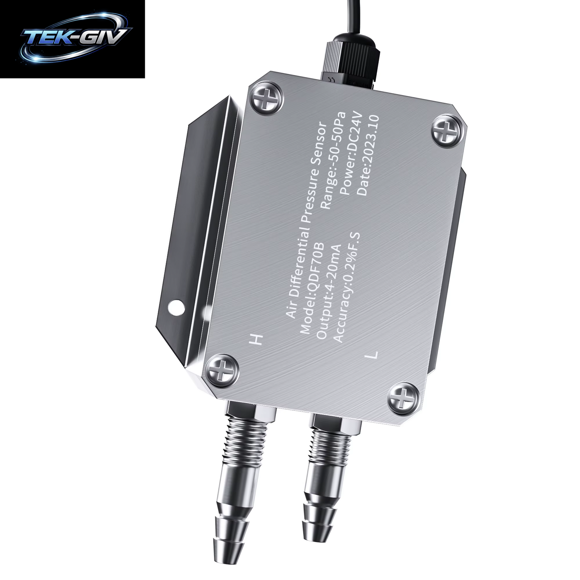 QDF70B -100Pa Bis 100Pa 0-10V 0-5V Windluft-Differenzdrucksensor -2500Pa-2500Pa Bis 4-20Ma RS485 Mikrodrucksensor