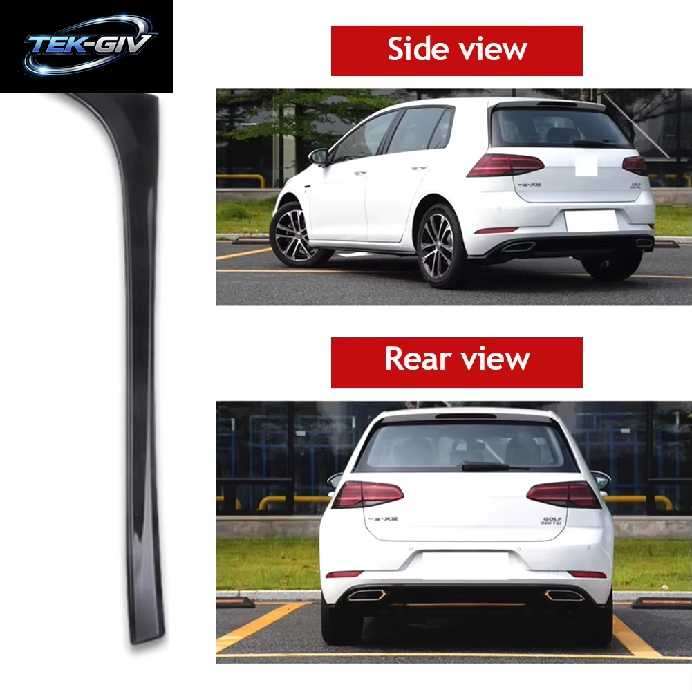 Für VW Golf 7 7,5 MK7 MK7,5 2014-2018 Glänzend Schwarz ABS Hinten Fenster Seite Stamm Spoiler Canard Canards Splitter Zubehör