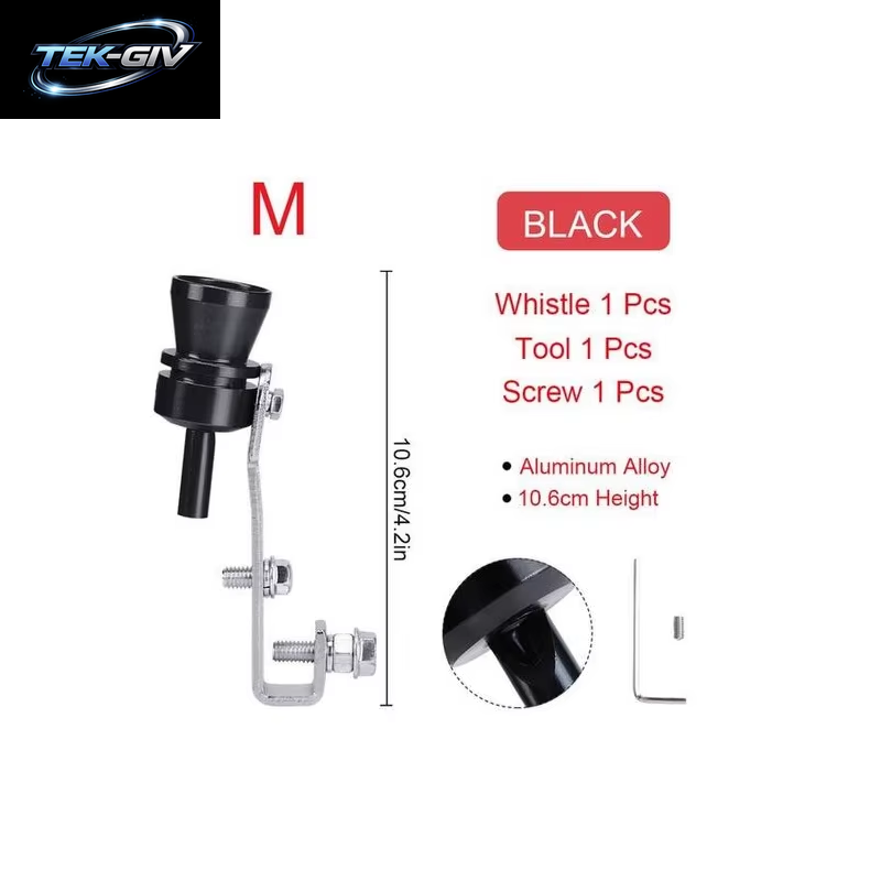 S M L XL Größe Rot Schwarz Turbo Sound Whistle Für Fahrzeug Refit Gerät Auspuffrohr Auto Turbmuffler Universal Sound Simulator Auto