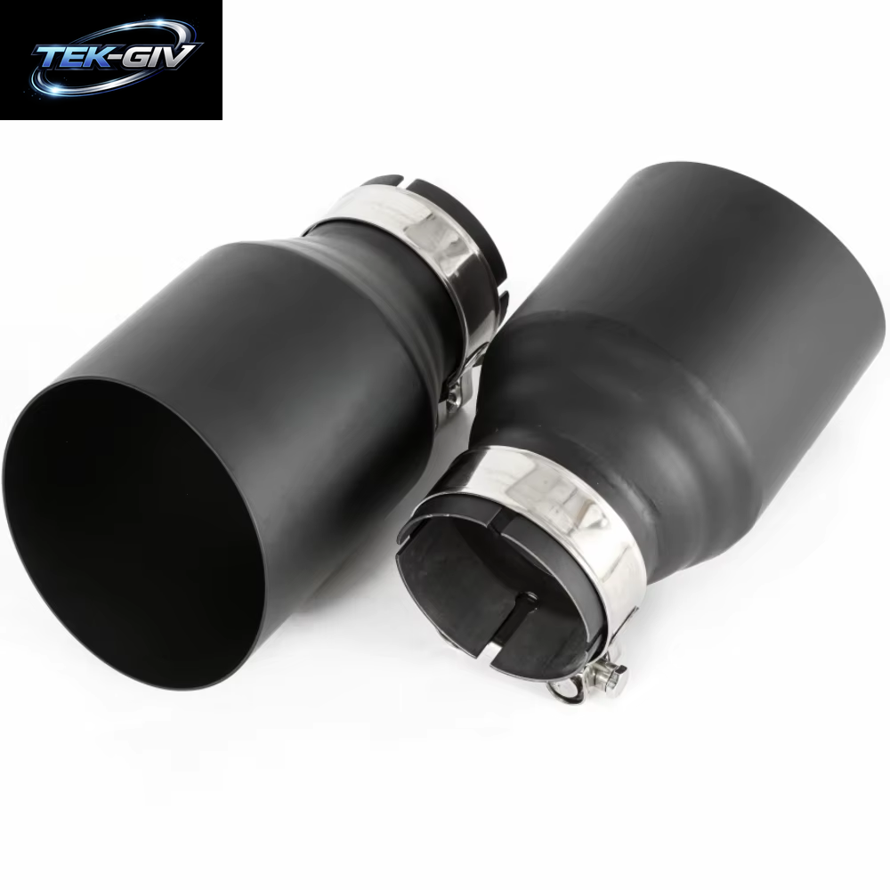 1 PC Edelstahl Universal Auspuffanlage Endrohr Auto Auspuffrohr Einzelne Gerade Schwarz Schalldämpfer Spitze Für Mitsubishi Mazad