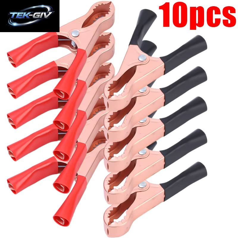 10/2 Stücke MINI Batterie Clip Auto Erdung Draht Krokodil Clip Power Clip Voll Mantel Fisch Clips 70MM Anschlüsse Krokodil Clips