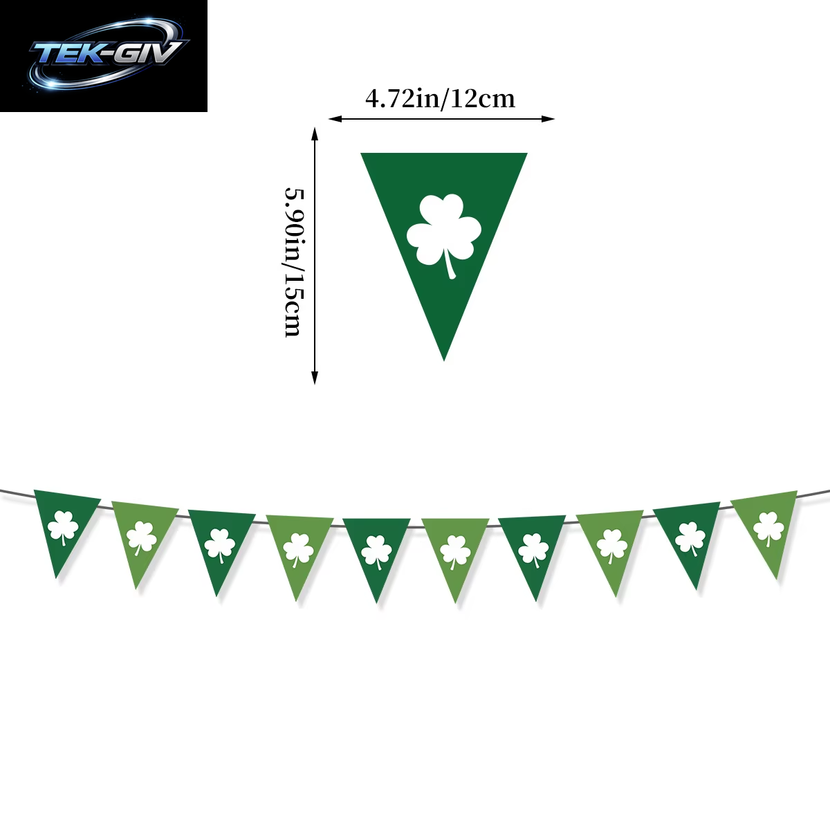 St. Patrick'S Day Banner Girlande Hängende Wirbel Dekorationen St. Patrick'S Day Party Banner Kleeblatt Luftballons St. Patrick Day Dekore