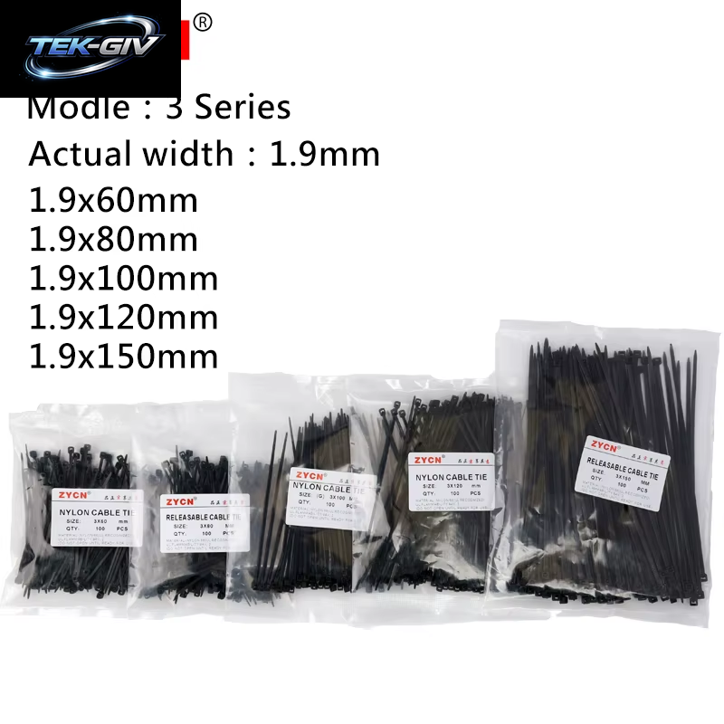 500 Stück Selbstsicherndes Nylon-Kabelbinder-Set, 3,5 X 250, 4,5 X 300, Kunststoff-Reißverschluss-Draht, 4–6–8–10–12 Zoll, Wrap, Feste Bindung, Hohe Zugfestigkeit
